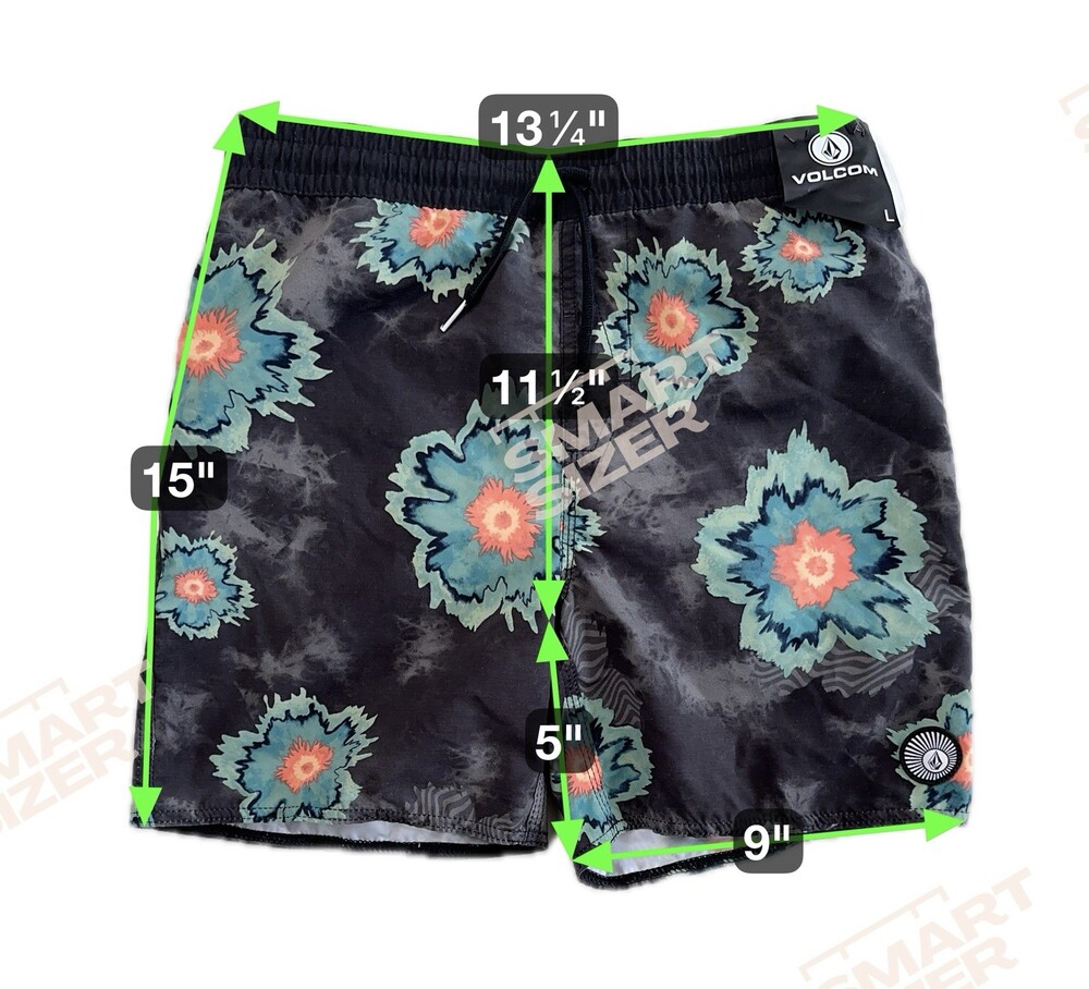 Volcom Board Shorts Trunks Youth Large 12Y - Medal Petal Stoney Swim Surf Beach - Picture 11 of 11